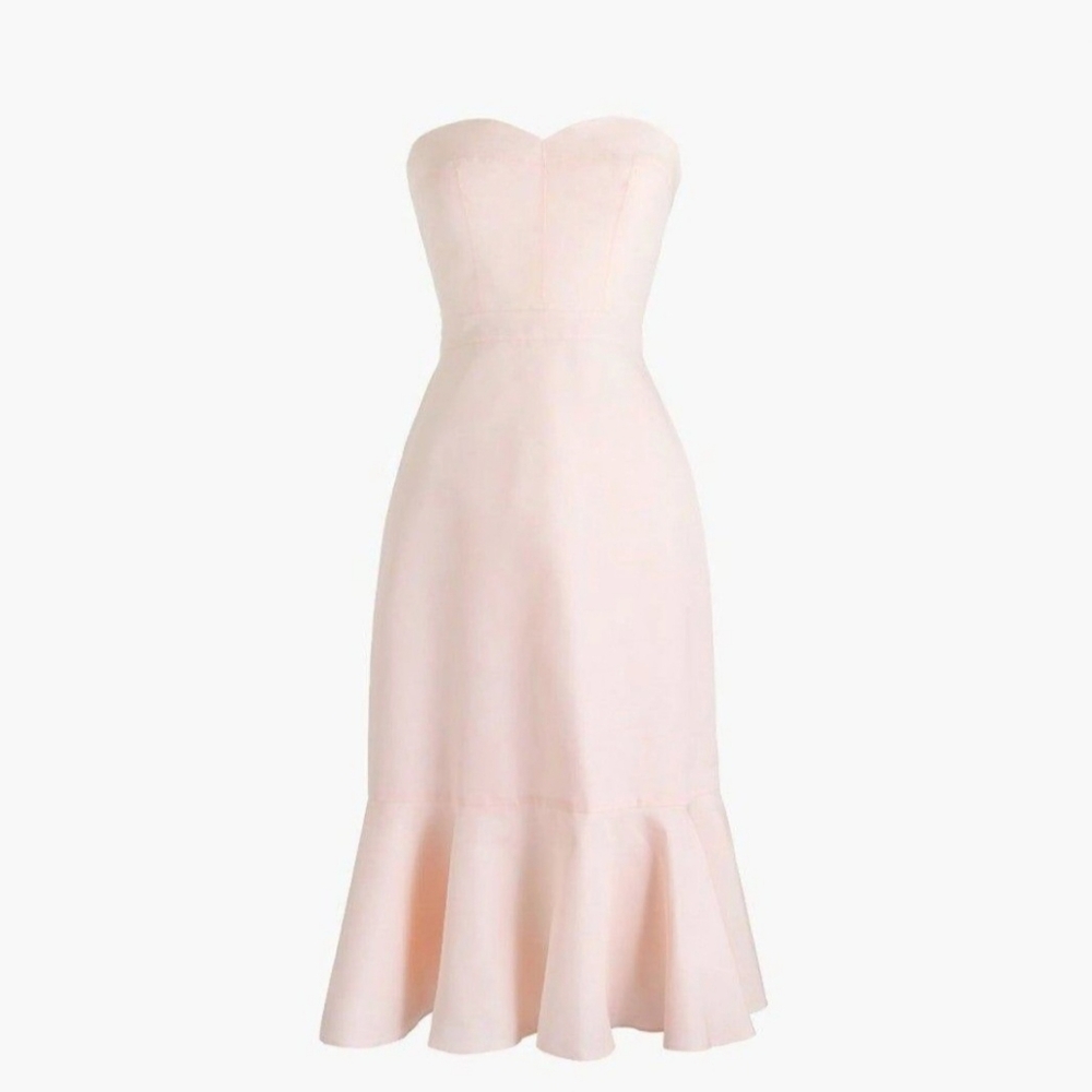 JCREW | STRAPLESS BABY PINK DRESS